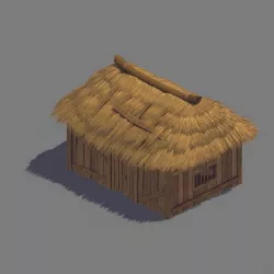 gAME Residential houses - straw house 65 3D model