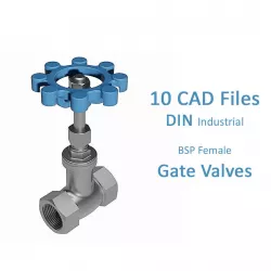 Gate Valves - BSP Threaded Ends -  3D model