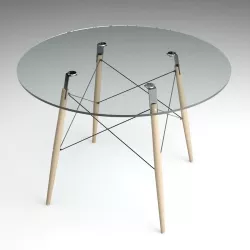  glass scandinavian table 3D model