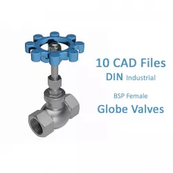 Globe Valves - BSP Threaded Ends -  3D model