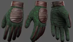 Gloves military combat soldier armor scifi fantasy  Low-poly  3D model