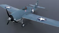 GRUMMAN F4F-3 WILDCAT 13 3D model