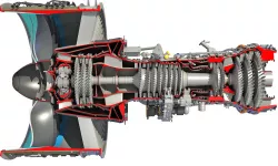 GTF Cutaway Turbofan Engine 3D model