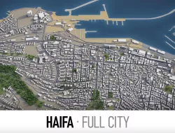 Haifa - city and surroundings Low-poly  3D model