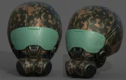 Helmet scifi armor combat fantasy armor  Low-poly  3D model