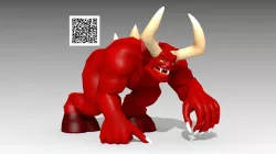 Horned Demon Low-poly  3D model