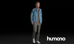 Humano Casual Man Standing and walking 0410 3D model