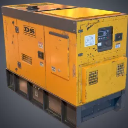 Industrial Power generator 2 Low-poly  3D model