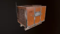 Industrial Power old generator Low-poly  3D model