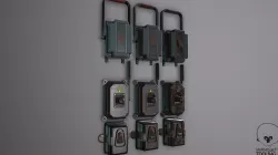 Industrial switches Low-poly  3D model