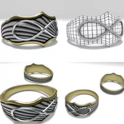 Infinity Ring Low-poly  3D model