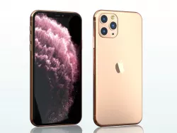 iphone 11 pro max gold 3D model