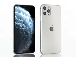 iphone 11 pro max silver 3D model