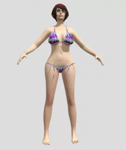 Kathy Bikini Rainbow 3D model