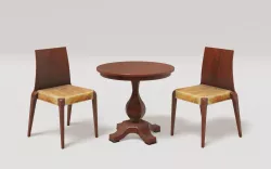 Labbate  Set of chairs and table Low-poly  3D model