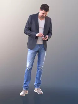 Lars 10423 - Standing Casual Man Low-poly  3D model