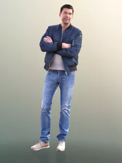 Lars 10425 - Standing Casual Man Low-poly  3D model