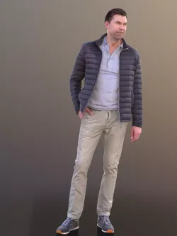 Lars 10428 - Standing Casual Man Low-poly  3D model
