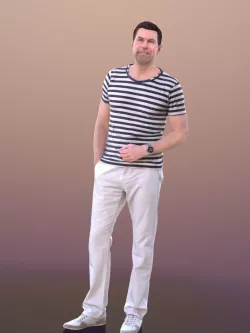 Lars 10432 - Standing Casual Man Low-poly  3D model