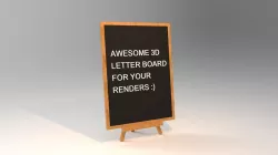 Letter Board 3D model