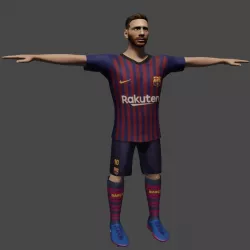 Lionel Messi-rigged Low-poly  3D model
