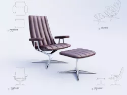 Living Armchair Revit High Quality 3D models 3D model