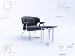Living Armchair Revit High Quality 3D models 3D model