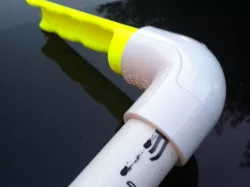 Long vacuum extension end for 1 inch PVC