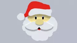 Low Poly Cartoon Santa Claus Face Decorative Object Low-poly  3D model