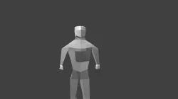 low poly man 3D model