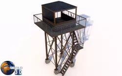 Lowpoly Lookout Tower 3d model Low-poly  3D model