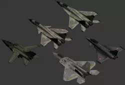 Lowpoly Military Aircrafts Low-poly  3D model