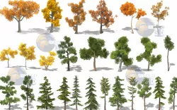 Lowpoly Tree Mega Collection Pack 3d model 