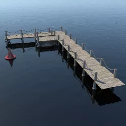 Marina for boats 3D model