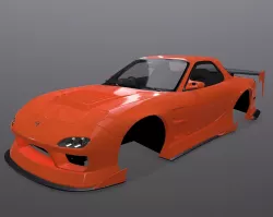 Mazda RX-7 BN-Sports bodykit Low-poly  3D model
