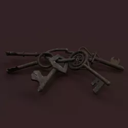 Medieval Keys Ring of Keys 3D model