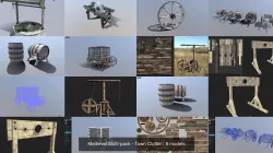 Medieval Multi-pack - Town Clutter 3D Model Collection