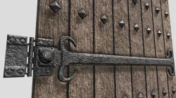 Medieval Noble Reinforced Door Low-poly  3D model