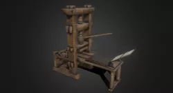 Medieval Print Low Poly Low-poly  3D model