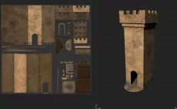 Medieval Watchtower Low-poly  3D model