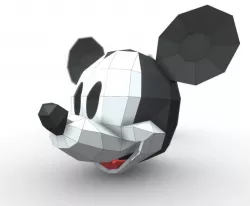 Mickey Mouse mask lowpoly  3D model