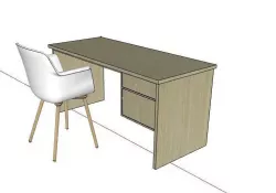 Minamalist computer desk 3D model