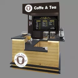 Mini coffee-tea shop  Shopping island  3D model