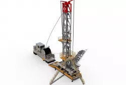 Mobile oil rig 3D model