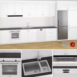 Modern Kitchen 1 3D model