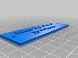 My Customized custom plaque nameplate customizer (Aron Kaufman 3D Printer)