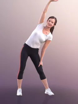 Nadin 10754 - Stretching Girl Low-poly  3D model