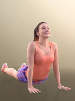 Nelly 10742 - Stretching Girl Low-poly  3D model