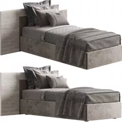 NOVAMOBILI TIME SINGLE BED 3D model
