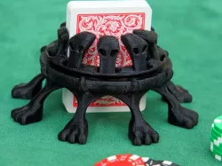 Ornate gothic stand for deck of cards
